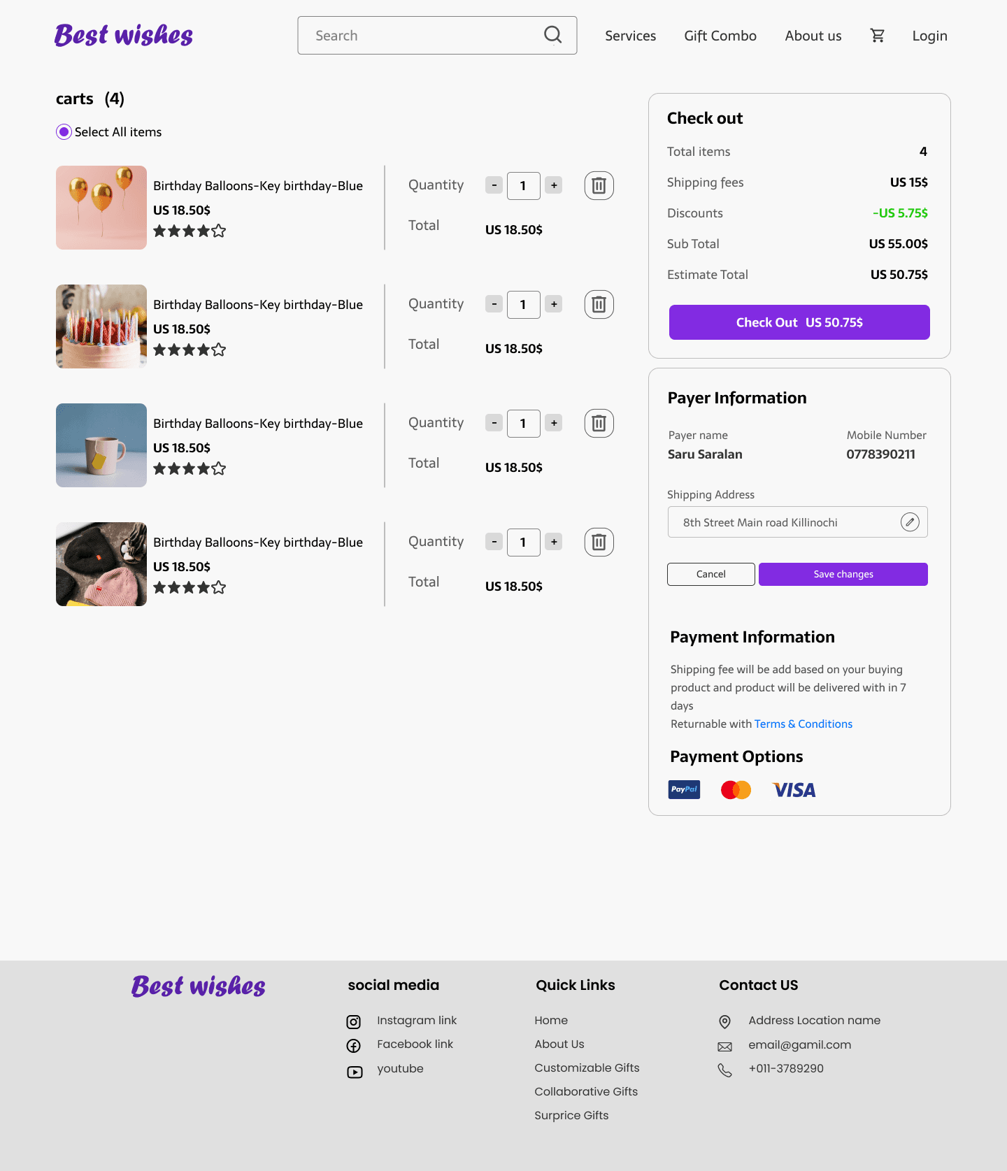 E-Commerce Shopping UI screen 2